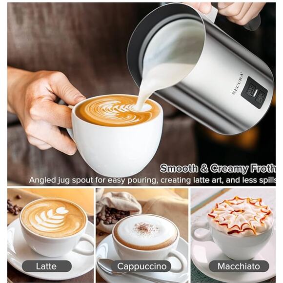 Electric Milk Frother, Automatic Milk Steamer Warm or Cold Foam Maker - Picture 4 of 7